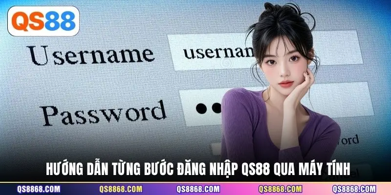 Hướng dẫn từng bước đăng nhập QS88 qua máy tính
